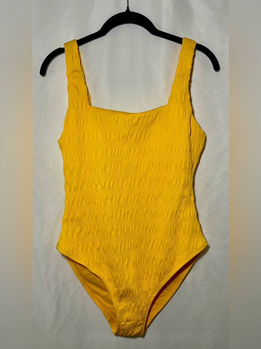 Andie Swim The Lucaya Smocked One Piece Swimsuit Sunstruck Yellow Sz M